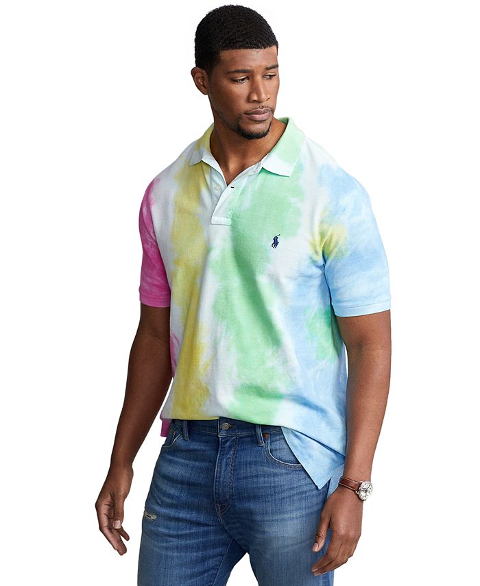 Polo Ralph Lauren Men's Big & Tall Tie-Dye Cotton Mesh Polo Shirt & Reviews  - Casual Button-Down Shirts - Men - Macy's