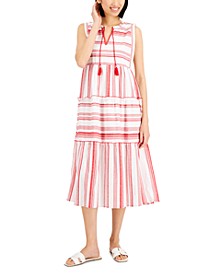 Women's Cotton Sleeveless Midi Dress, Created for Macy's