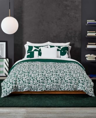 Lacoste Home Letter Comforter Sets In Green
