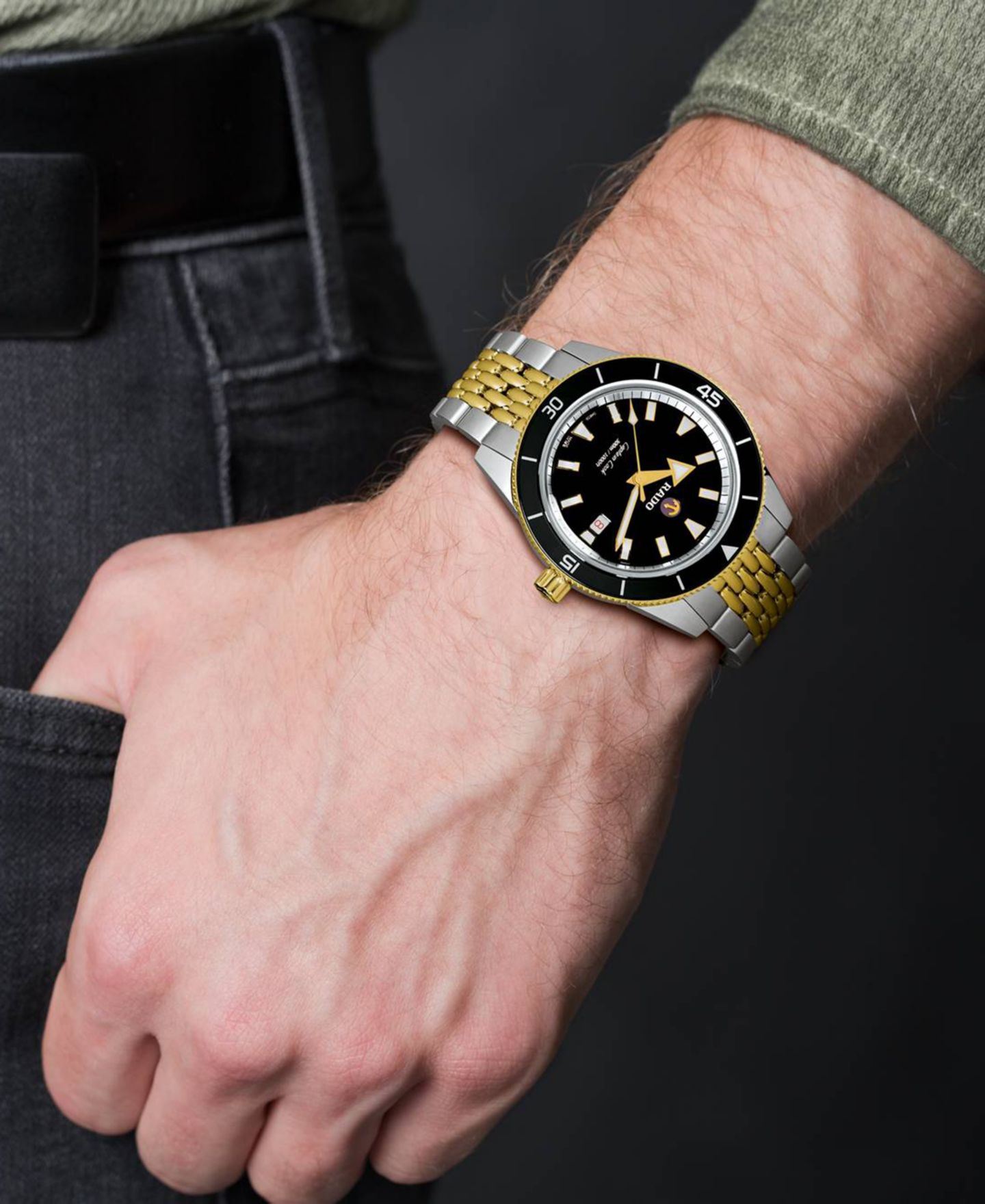 Мужские часы Rado Captain Cook Automatic Two-Tone Stainless Steel Bracelet Watch 42mm — фото 6