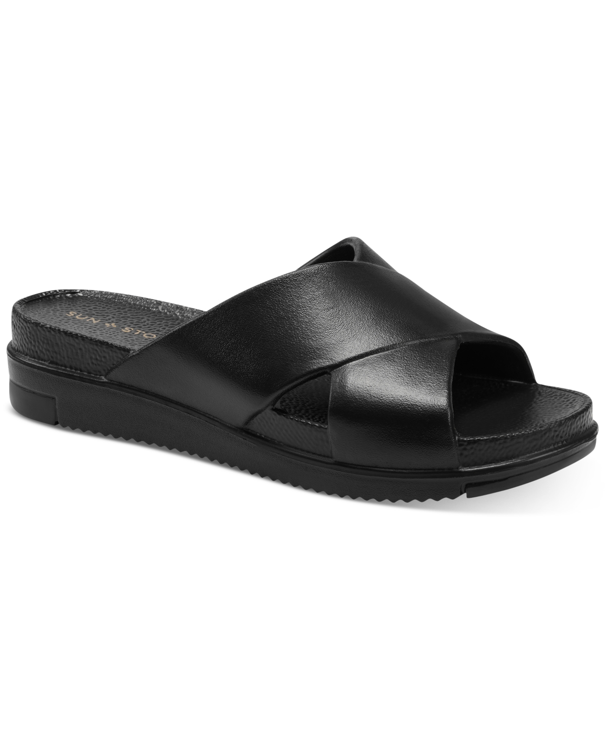 SUN + STONE ISLLA CRISSCROSS EVA SLIDE SANDALS, CREATED FOR MACY'S WOMEN'S SHOES