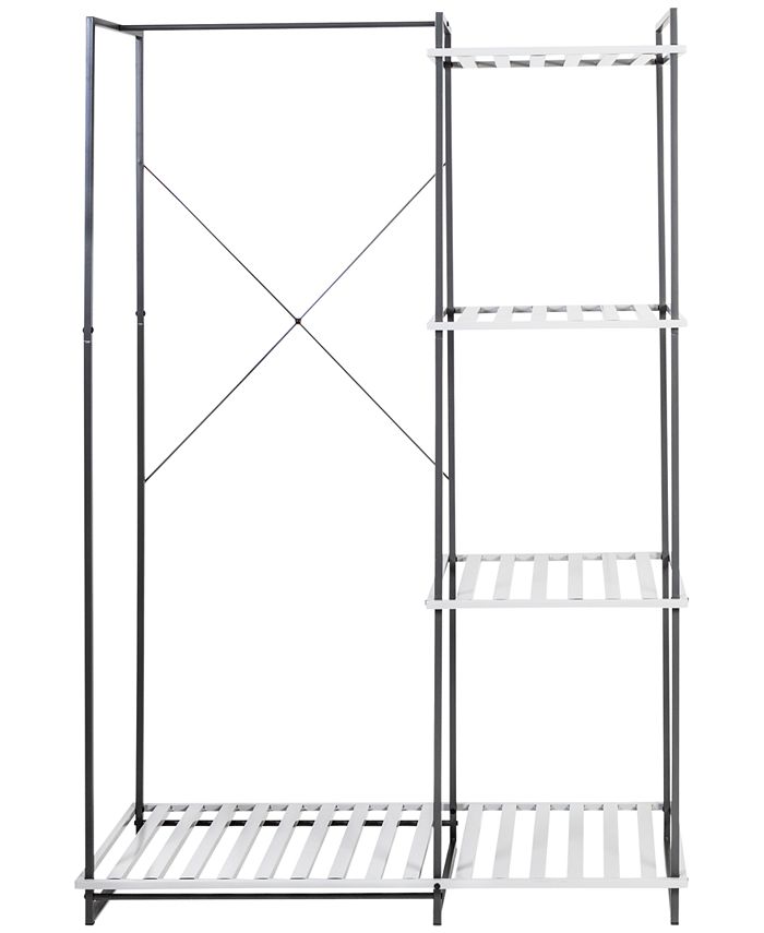 Honey Can Do Freestanding Metal Open Closet Wardrobe Macy's