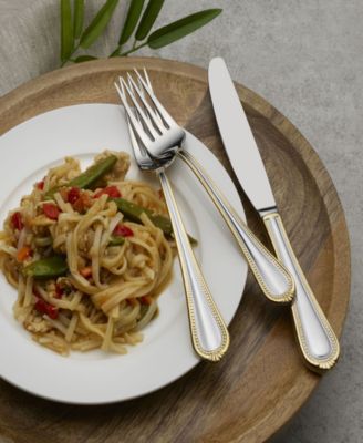 Regent Bead Gold 65 Pc. Flatware Set, Service for 12