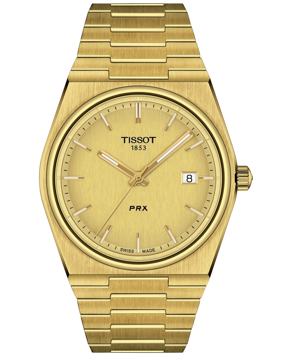 Tissot Men's PRX Gold-Tone Stainless Steel Bracelet Watch 40mm — фото 1
