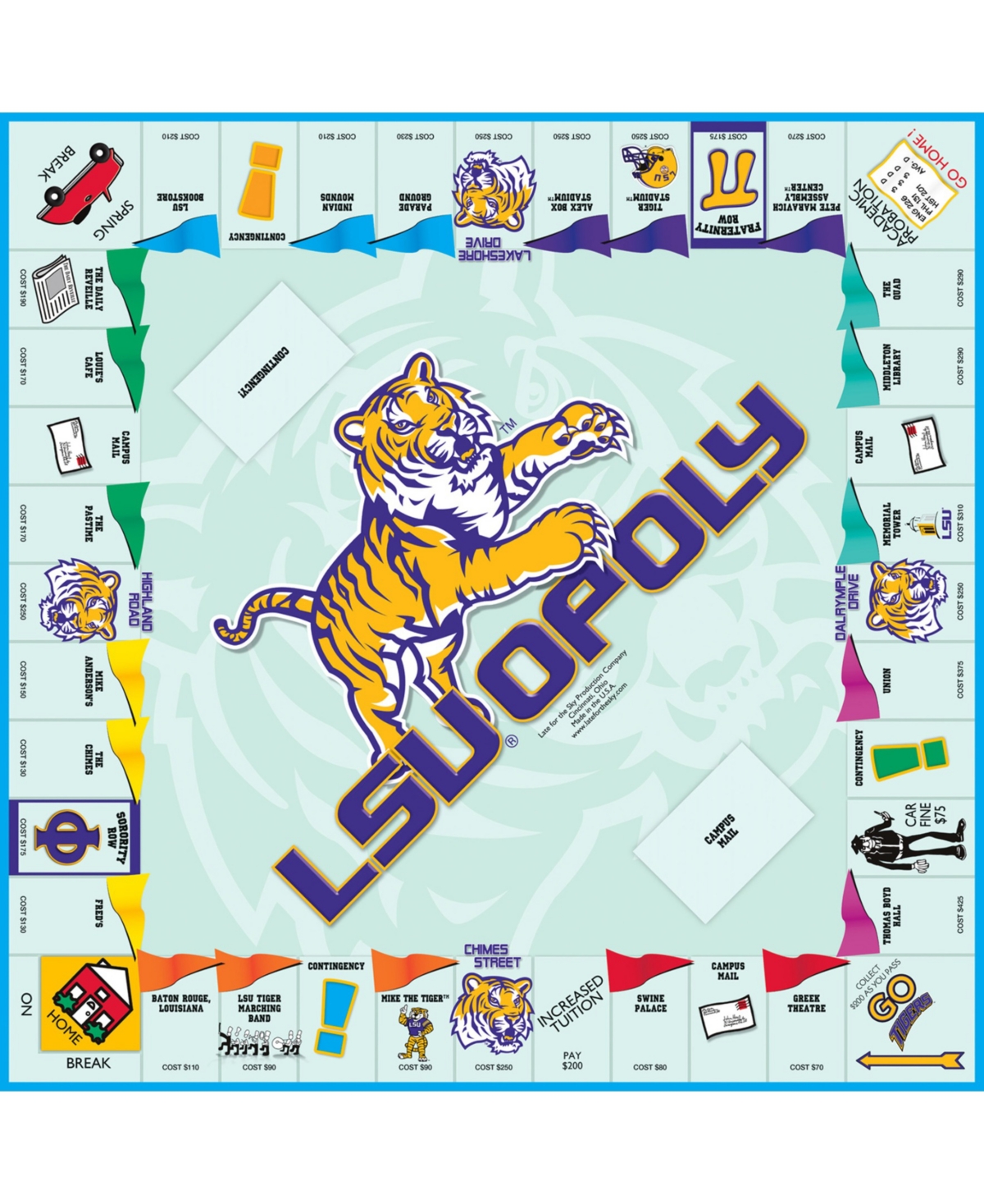 Shop Late For The Sky Lsu-opoly Board Game In Multi