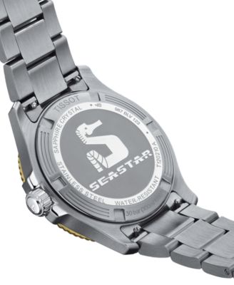 Unisex Seastar Silver-Tone Stainless Steel Bracelet Watch 36mm