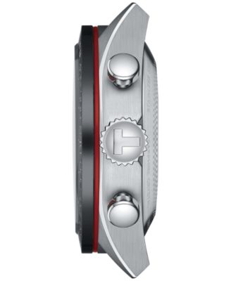 Tissot Men's PRS 516 Automatic Chronograph Black Leather Strap Watch 45mm