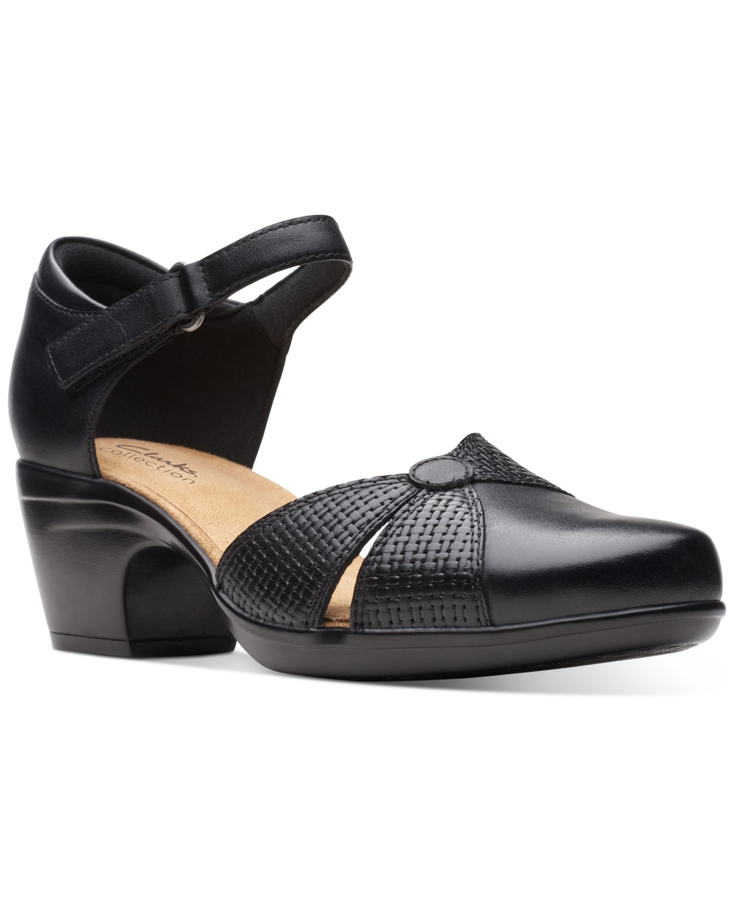 Женские сандалии Clarks Collection Emily Rae, цвет: Чёрный кожаный — фото 1