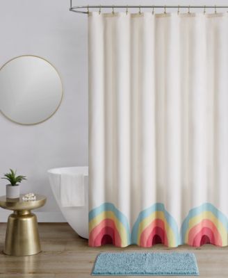 Abode - Rainbow Shower Curtain Bath Set, 14 Pieces