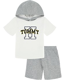 Baby Boys Hoodie and Pull-on Shorts, 2 Piece Set