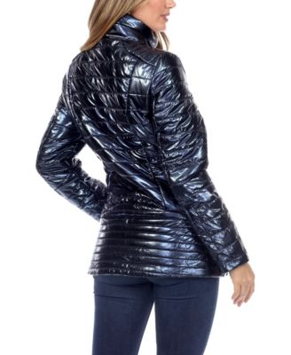 Women's Metallic Puffer Coat