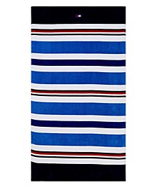 Hilfiger Stripe Blue Beach Towel