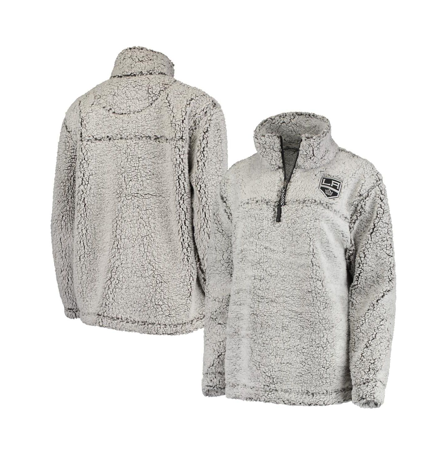 Женская куртка G-III 4Her by Carl Banks Gray Los Angeles Kings Sherpa Quarter-Zip Pullover — фото 1
