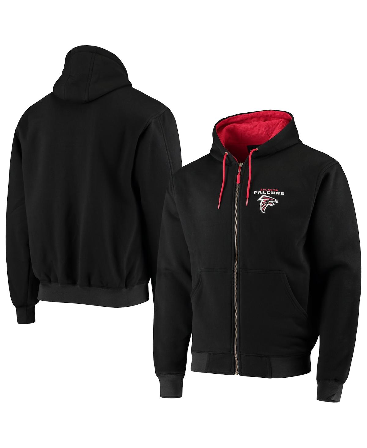 Dunbrooke Men's  Black Atlanta Falcons Craftsman Thermal-lined Full-zip Hoodie