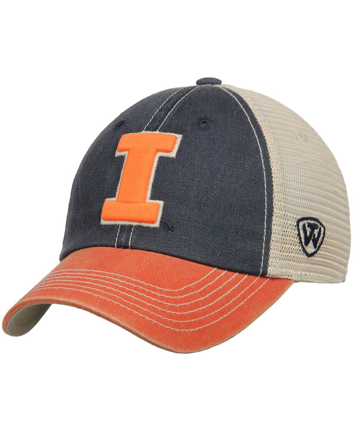 Top Of The World Men's  Orange, Tan Illinois Fighting Illini Offroad Trucker Hat In Orange,tan