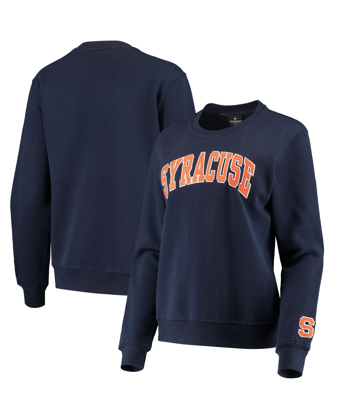 Colosseum Navy Syracuse Orange Campanile Pullover Sweatshirt In Navy