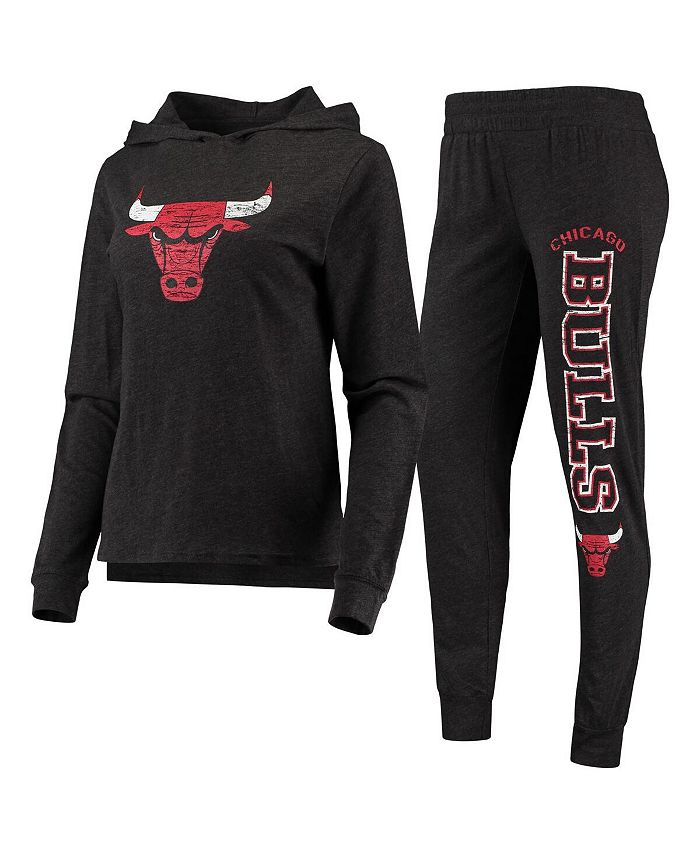 Concepts Sport Women's Heathered Black Chicago Bulls Hoodie and Pants ...