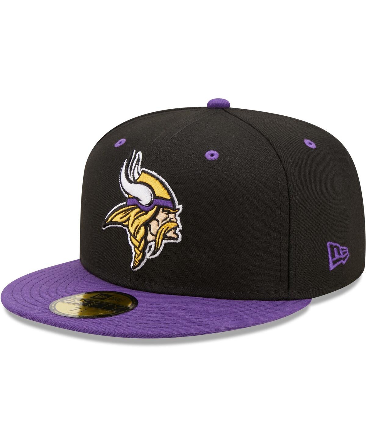 Men's New Era Purple Minnesota Vikings Two-Tone Flipside 59Fifty Fitted Hat - Purple