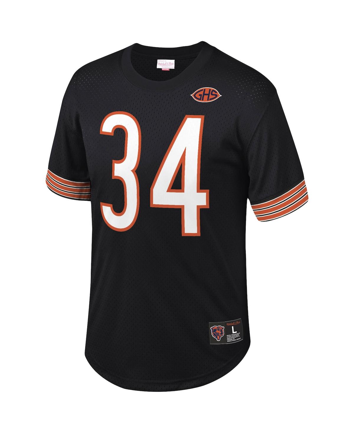 Mitchell & Ness Men's  Walter Payton Black Chicago Bears Retired Player Name And Number Mesh Top In Black