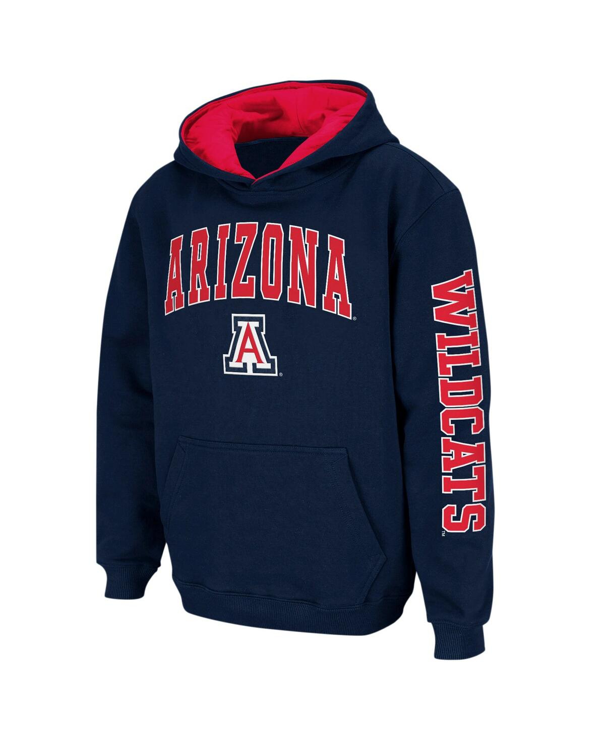 Colosseum Youth  Navy Arizona Wildcats 2-hit Team Pullover Hoodie In Navy