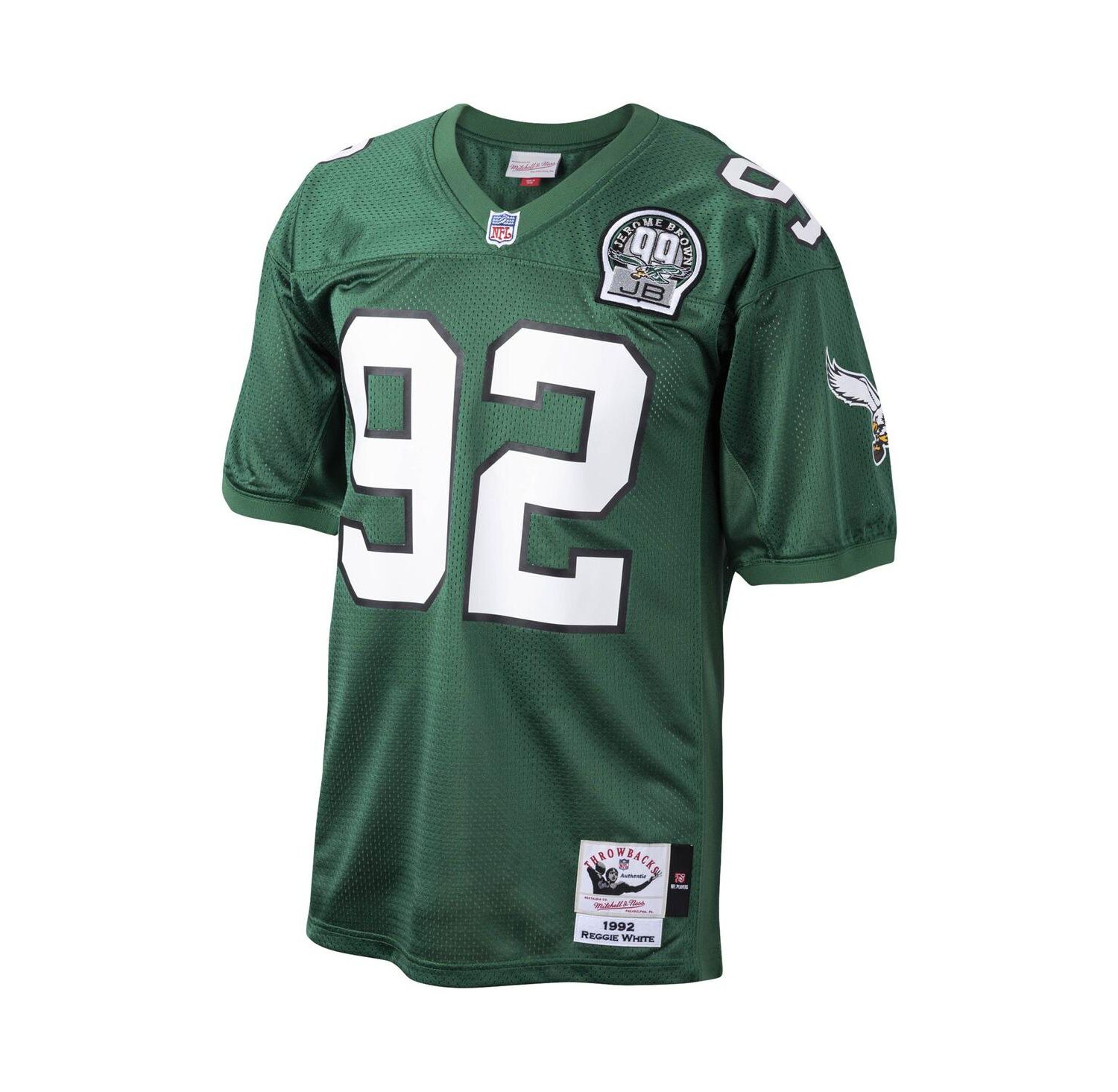 Men's Reggie White Kelly Green Philadelphia Eagles 1992 Authentic Throwback Retired Player Jersey