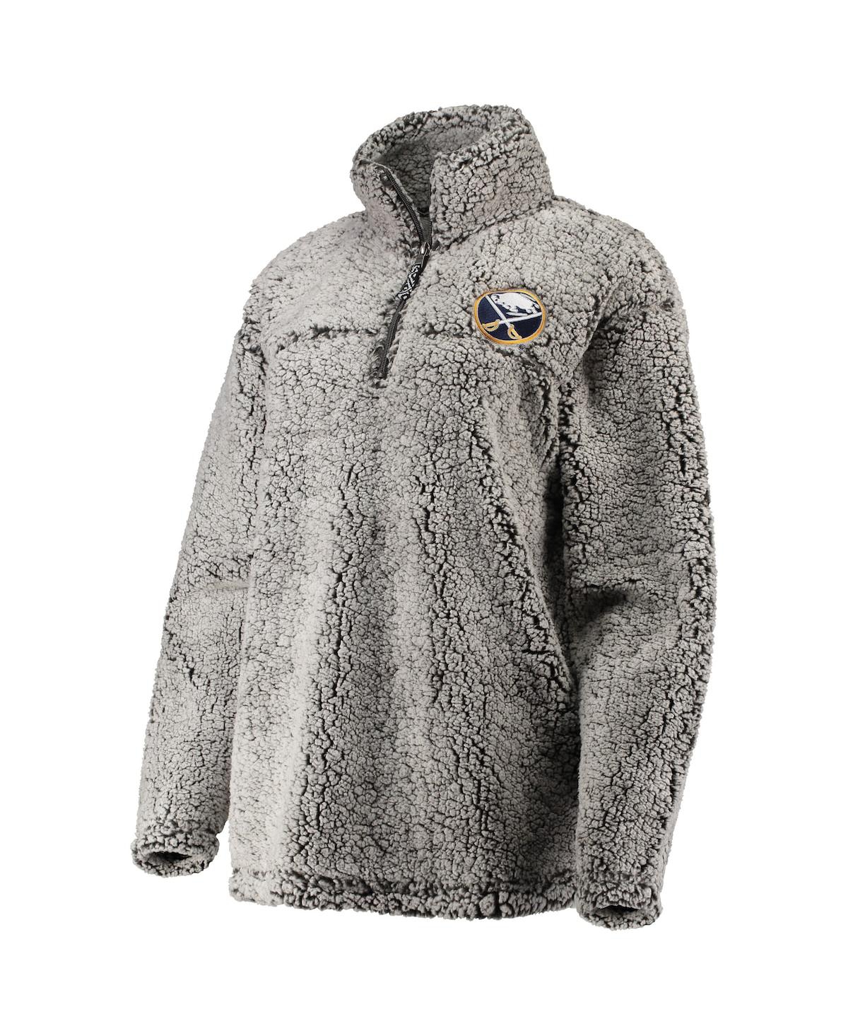 Women's G-iii 4Her by Carl BanksBuffalo Sabres Sherpa Quarter-Zip Pullover Jacket - Gray