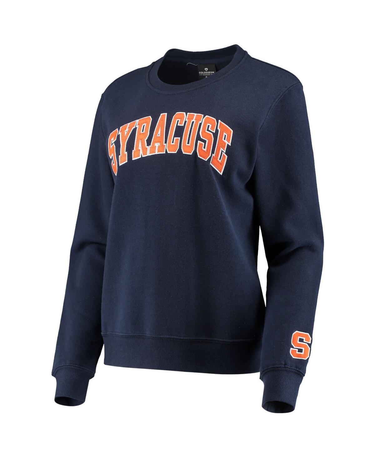 Colosseum Navy Syracuse Orange Campanile Pullover Sweatshirt In Navy