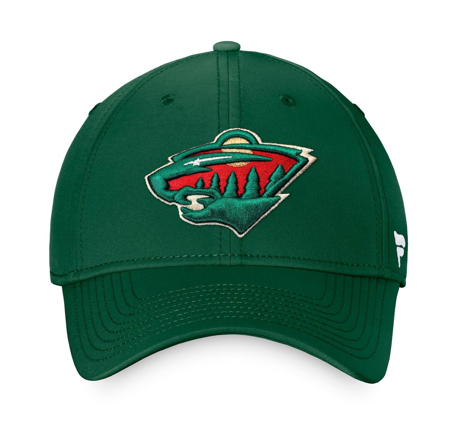 Men's Green Minnesota Wild Team Core Primary Logo Flex Hat