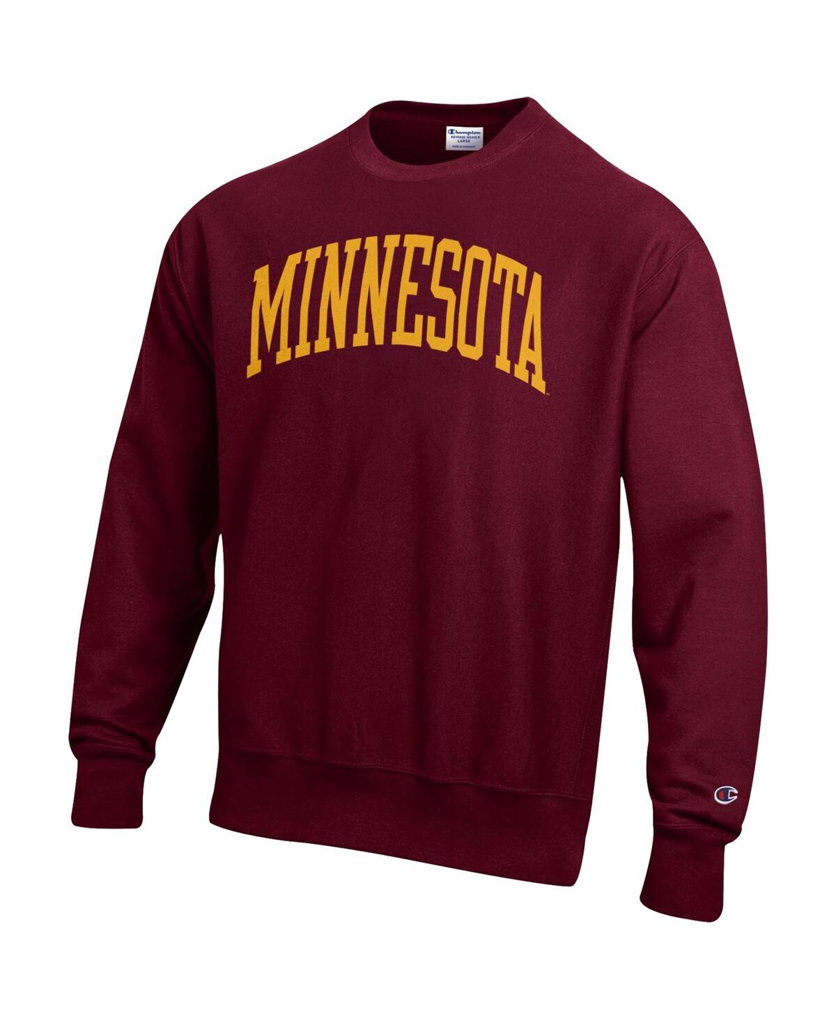 Men's ChampionMinnesota Golden Gophers Arch Reverse Weave Pullover Sweatshirt - Maroon