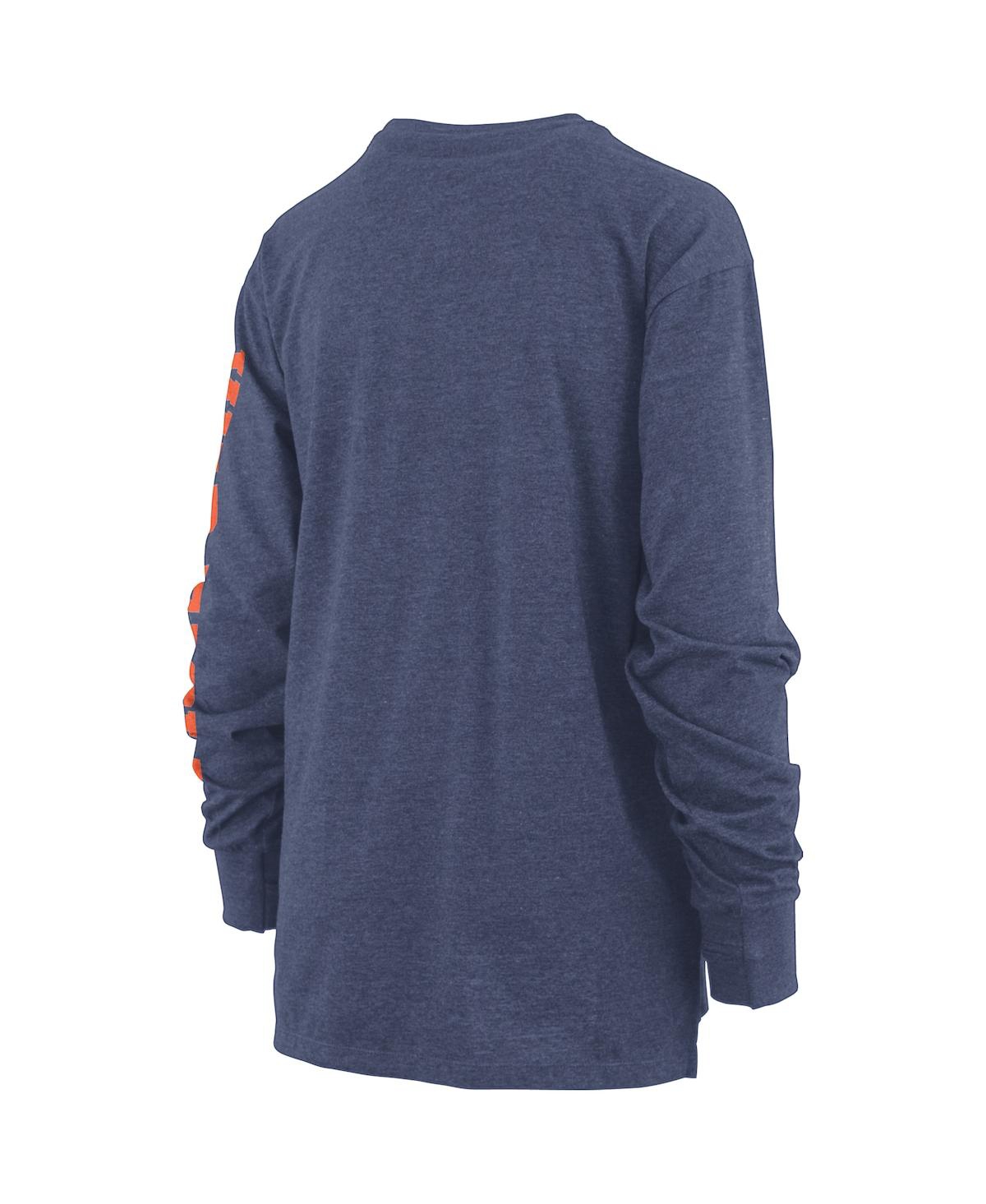 Women's PressboxAuburn Tigers Plus Size Two-Hit Canyon Long Sleeve T-shirt - Navy
