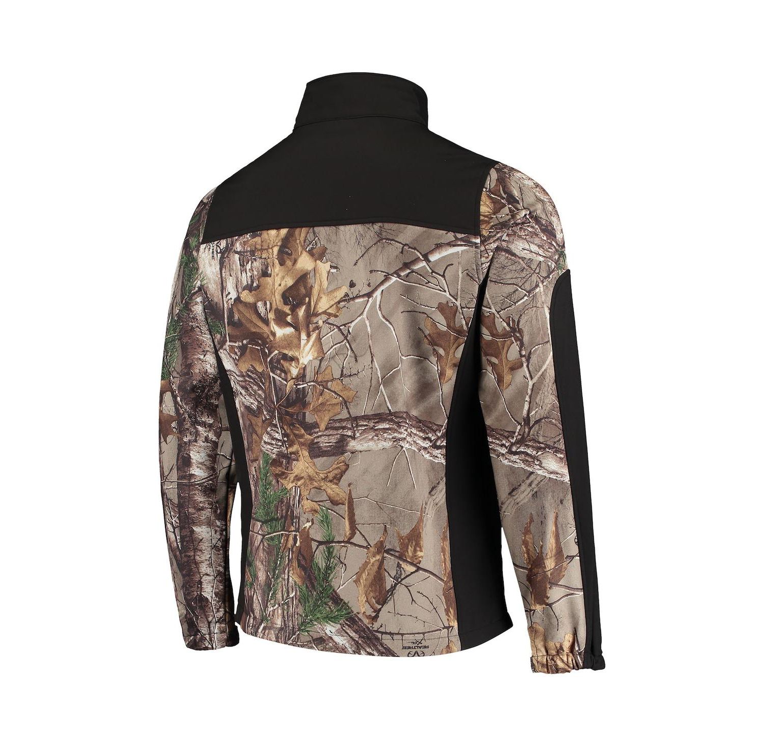 Men's Realtree Camo and Black Cleveland Browns Circle Hunter Softshell Full-Zip Jacket