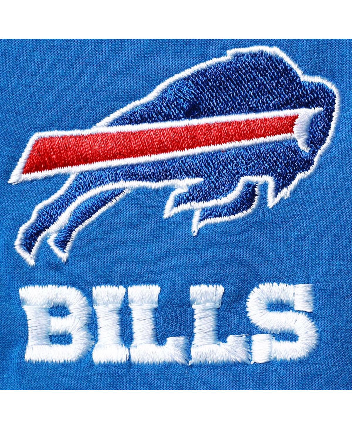 DUNBROOKE MEN'S DUNBROOKE ROYAL BUFFALO BILLS SHAG TRI-BLEND FULL-ZIP RAGLAN HOODIE 
