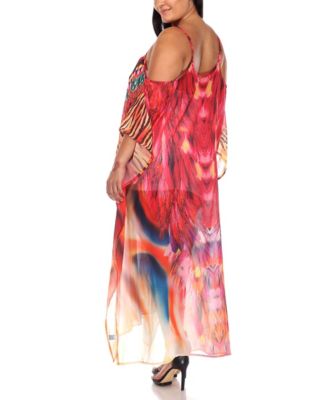 Plus Size Sheer Maxi Caftan