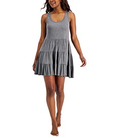 Women's Printed Sleeveless Tiered Chemise, Created for Macy's