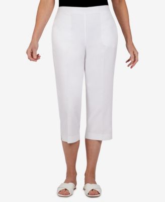 Alfred Dunner White Womens Pants - Macy's