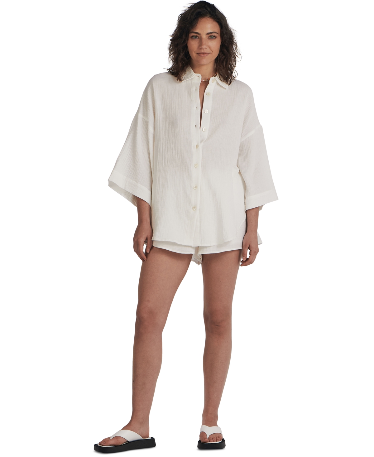 Holiday Cotton Shirt Paradise White