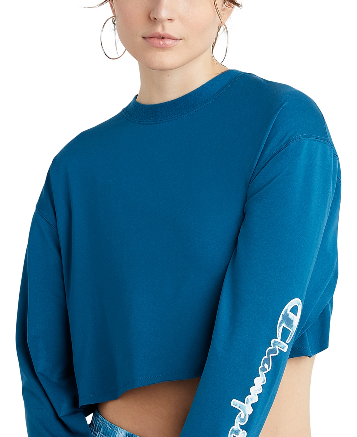 Champion Women's Cropped Long-Sleeve T-Shirt