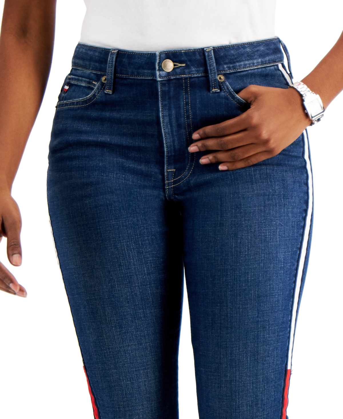 Tommy hilfiger side stripe jeans best sale