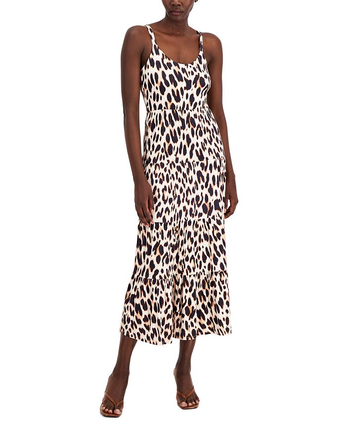 Macy's leopard print 2025 dress