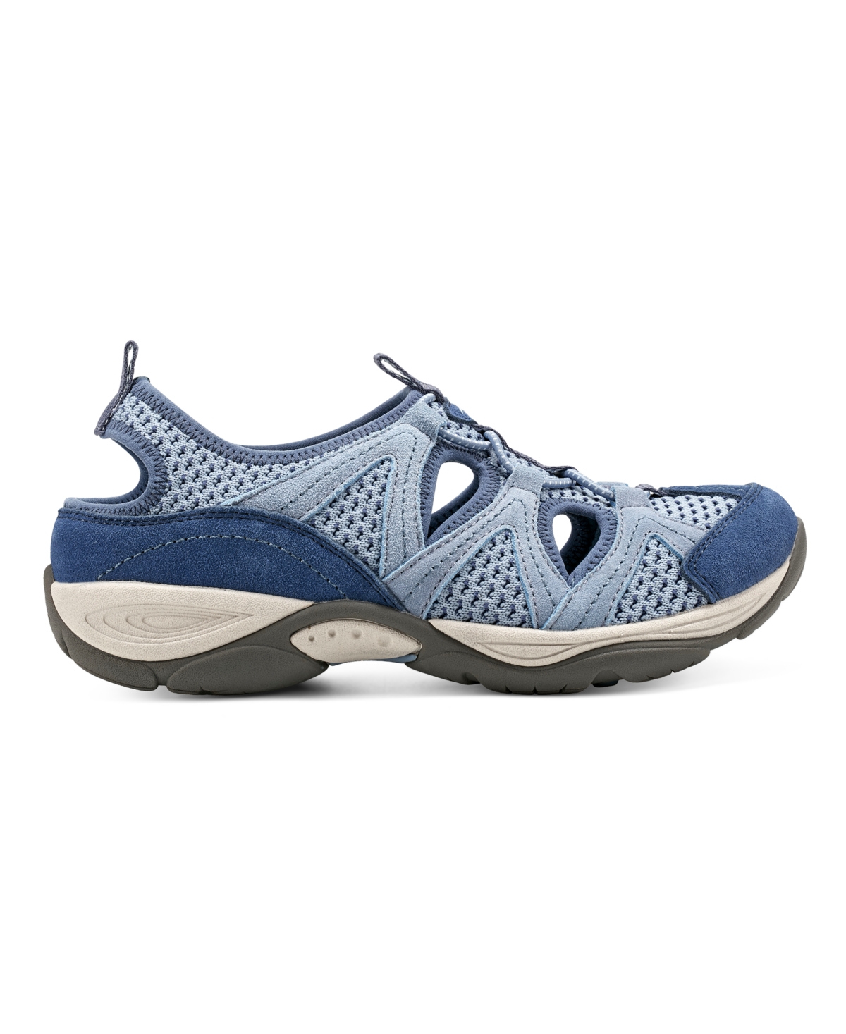 Easy Spirit Women's Earthen Round Toe Casual Walking Shoes - Blue Multi Suede and Textile