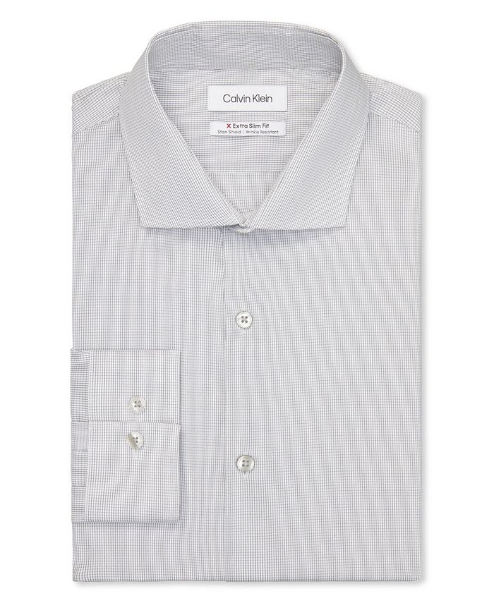 Calvin Klein Men's Slim Fit Stretch Dress Shirt Gray Size 16.5X34X35 main image 1