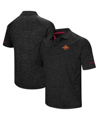 Men's Black Iowa State Cyclones Down Swing Polo Shirt