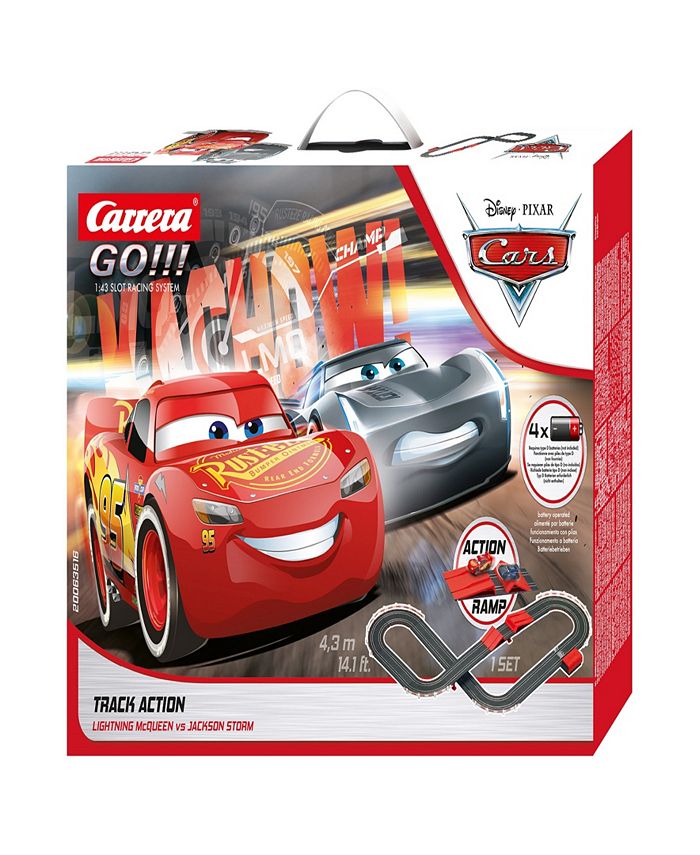 ik ben verdwaald Dubbelzinnig schoorsteen Carrera Go Battery Operated Disney Pixar Cars Track Action Electric Powered  Slot Car Race Track with Jump Ramp Set & Reviews - All Toys - Macy's
