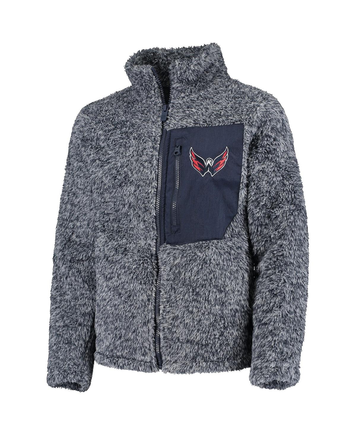 Big GirlsWashington Capitals Fan Gear Sherpa Full-Zip Jacket - Navy