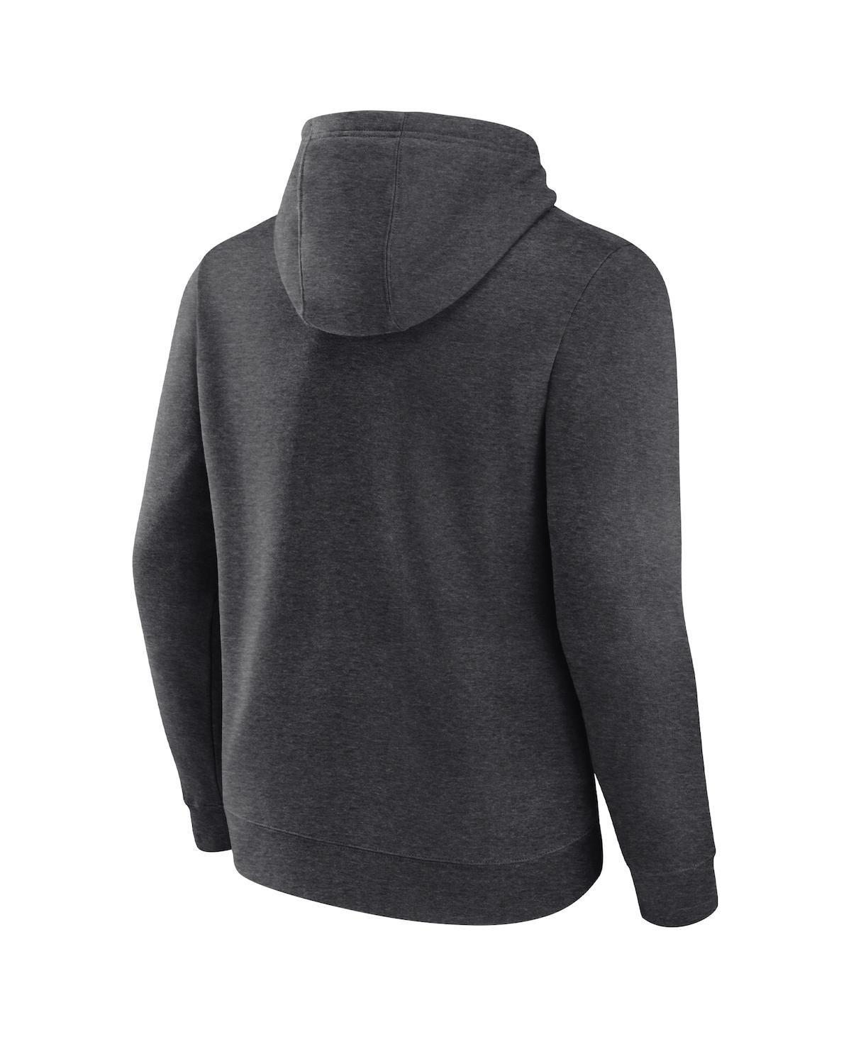 Men's FanaticsLas Vegas Raiders 2021 Nfl Playoffs Bound Lights Action Pullover Hoodie - Heathered Charcoal
