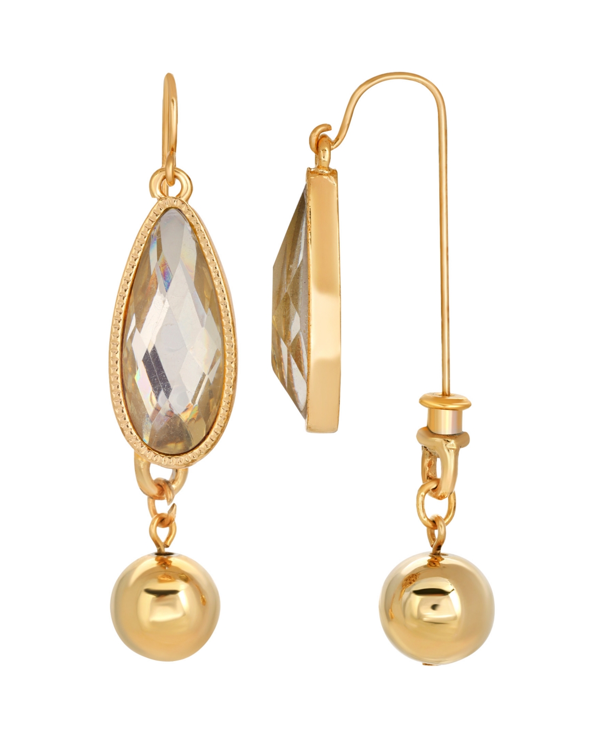 2028 Women's Teardrop Front Back Earrings In Beige