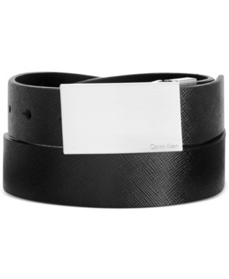 calvin klein saffiano leather reversible dress belt