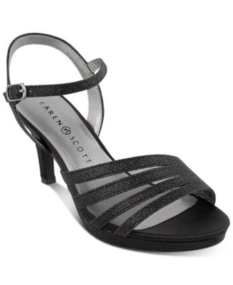 macy's black dress sandals