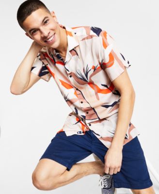 Benson - Men's Slim-Fit Rousseau Abstract Print Shirt