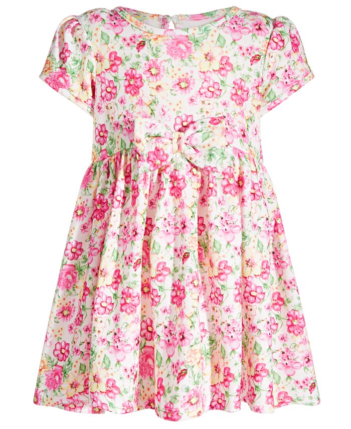Samara Baby Girls Floral-Print Dress with Bow - Macy's